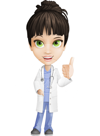 Female Medic Cartoon Vector Character AKA Dr. Fran First-Aid